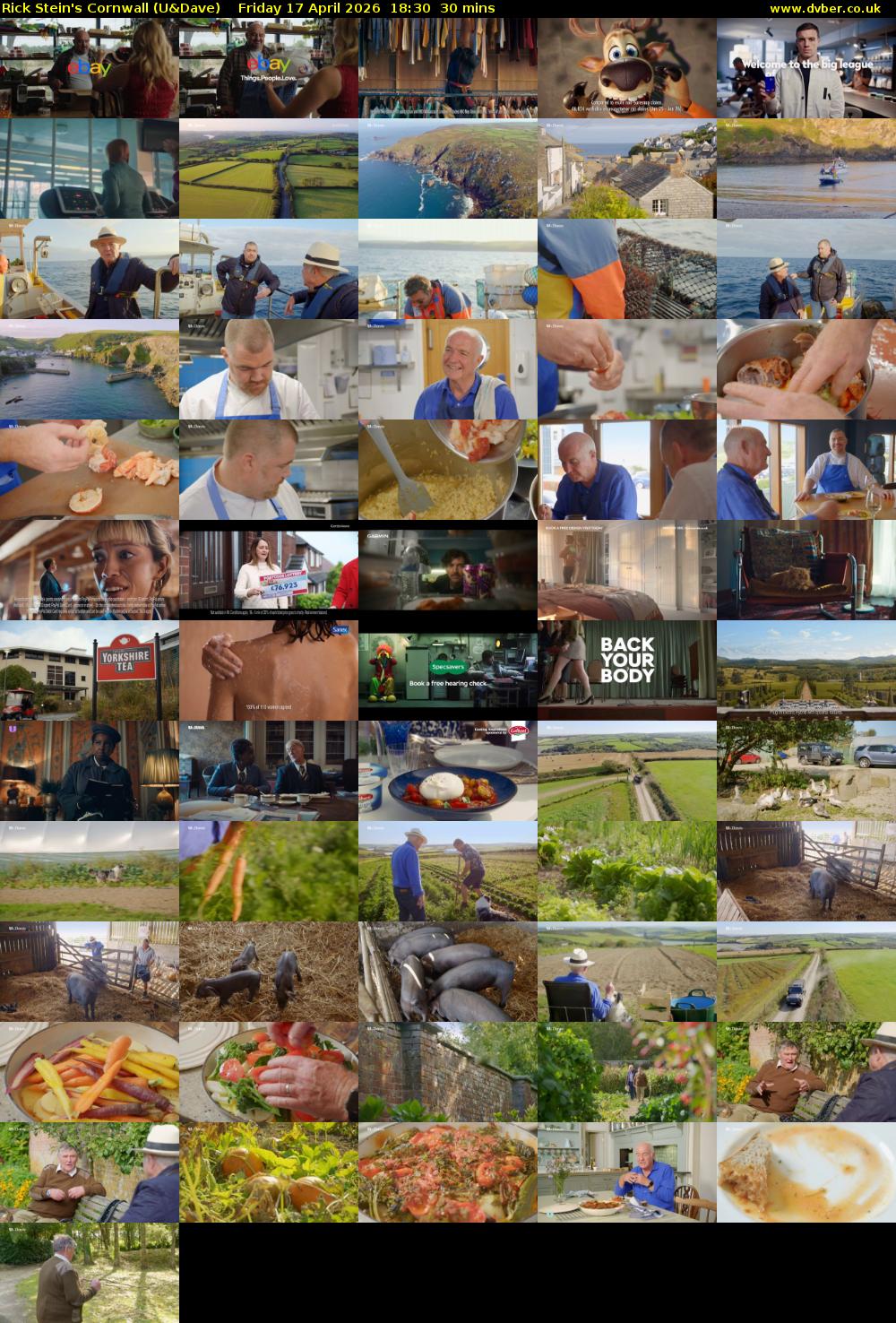 Rick Stein's Cornwall (U&Dave) Friday 17 April 2026 18:30 - 19:00