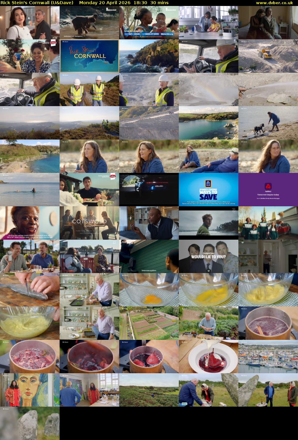 Rick Stein's Cornwall (U&Dave) Monday 20 April 2026 18:30 - 19:00