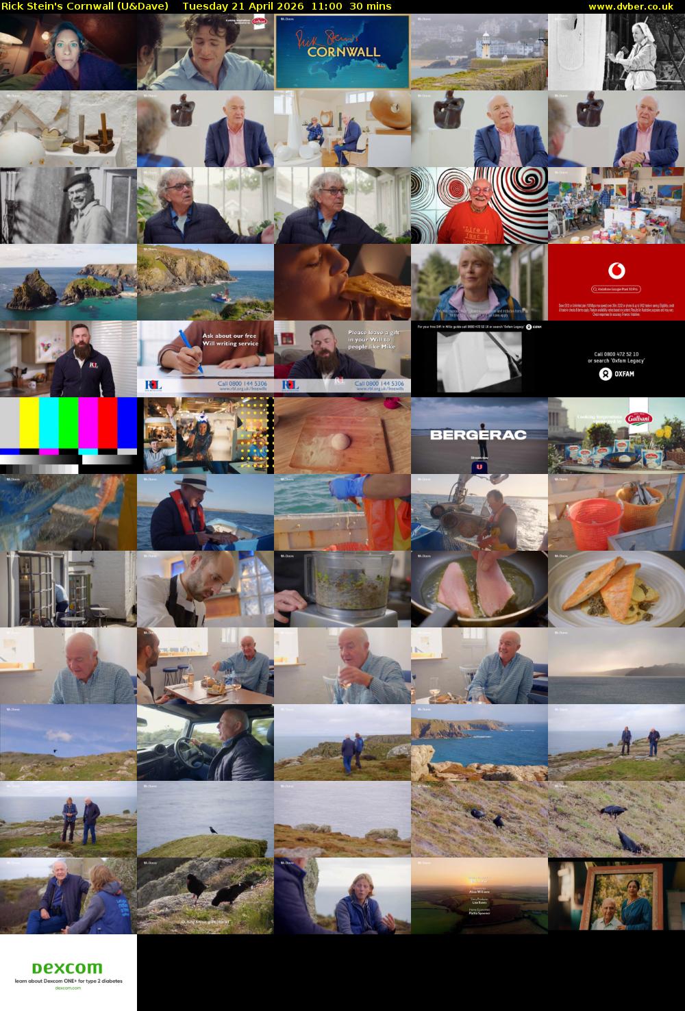 Rick Stein's Cornwall (U&Dave) Tuesday 21 April 2026 11:00 - 11:30
