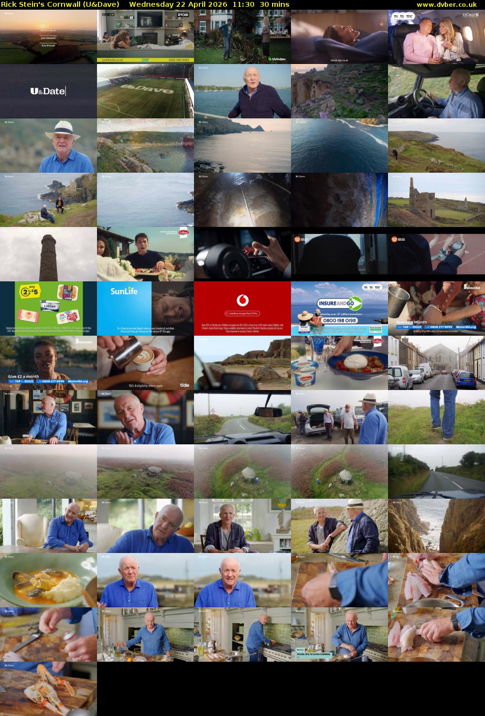 Rick Stein's Cornwall (U&Dave) Wednesday 22 April 2026 11:30 - 12:00