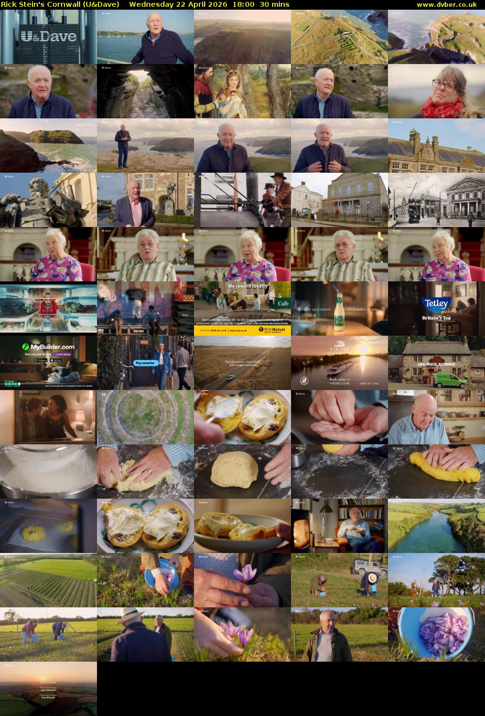 Rick Stein's Cornwall (U&Dave) Wednesday 22 April 2026 18:00 - 18:30