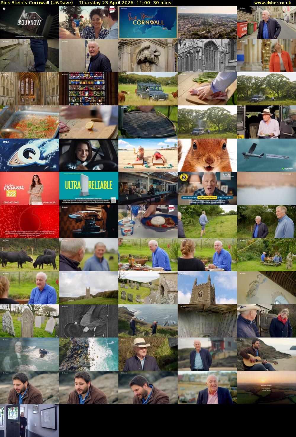 Rick Stein's Cornwall (U&Dave) Thursday 23 April 2026 11:00 - 11:30