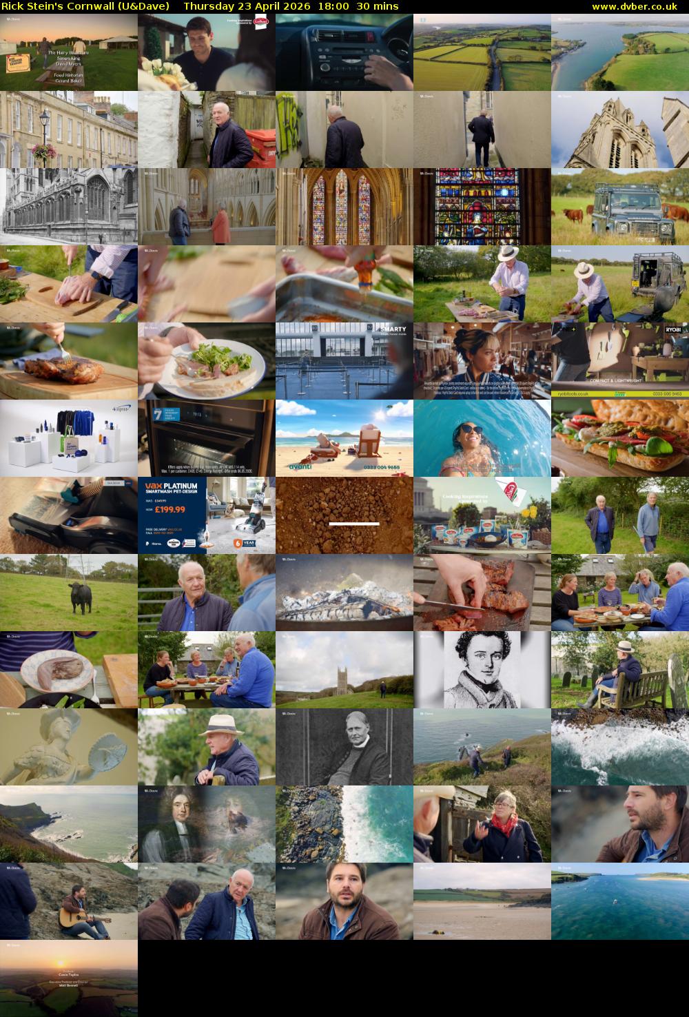 Rick Stein's Cornwall (U&Dave) Thursday 23 April 2026 18:00 - 18:30
