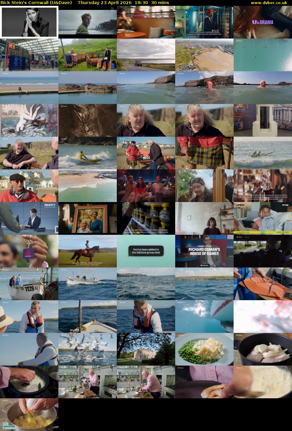 Rick Stein's Cornwall (U&Dave) Thursday 23 April 2026 18:30 - 19:00