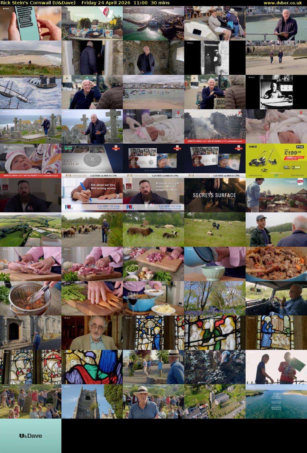 Rick Stein's Cornwall (U&Dave) Friday 24 April 2026 11:00 - 11:30