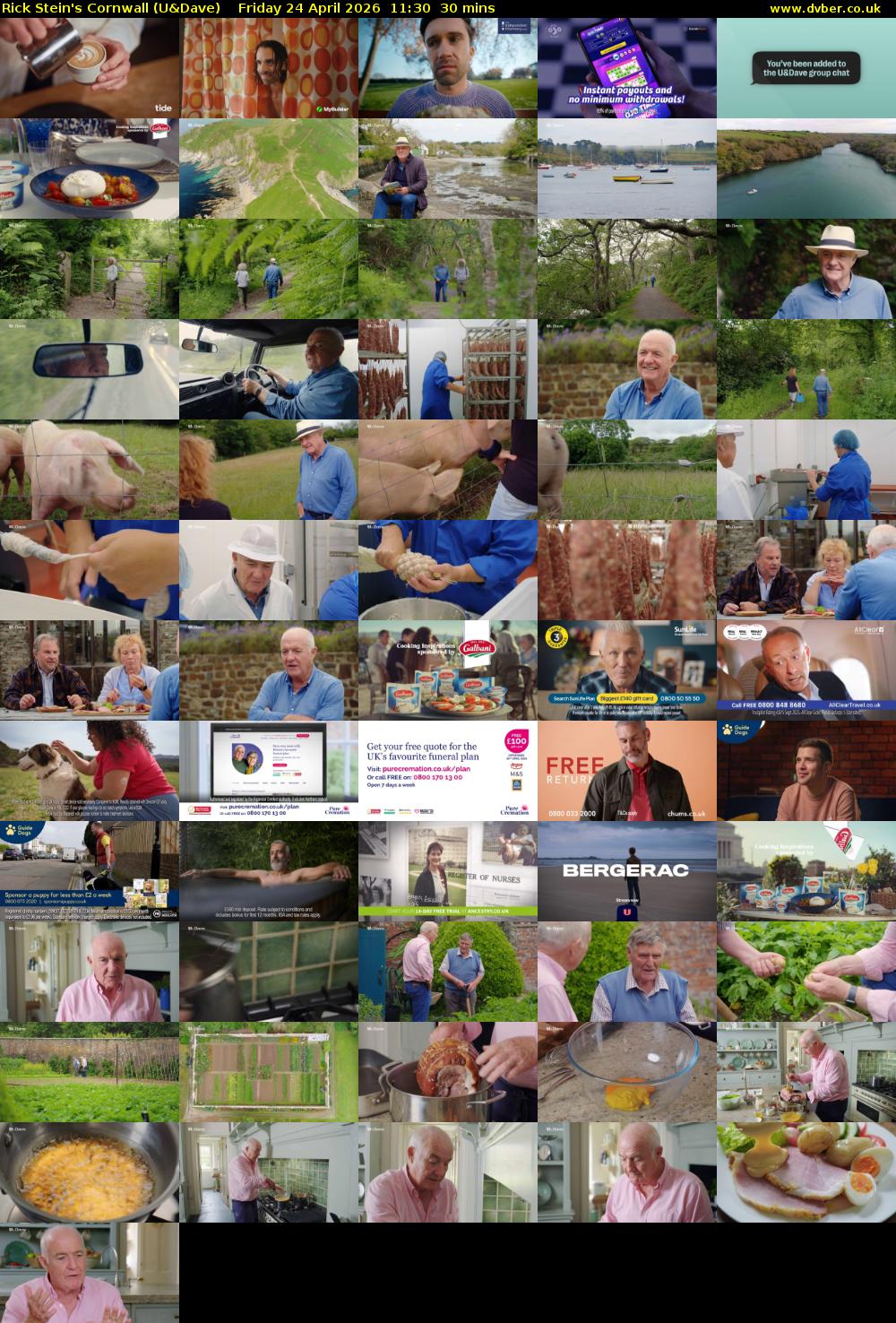 Rick Stein's Cornwall (U&Dave) Friday 24 April 2026 11:30 - 12:00