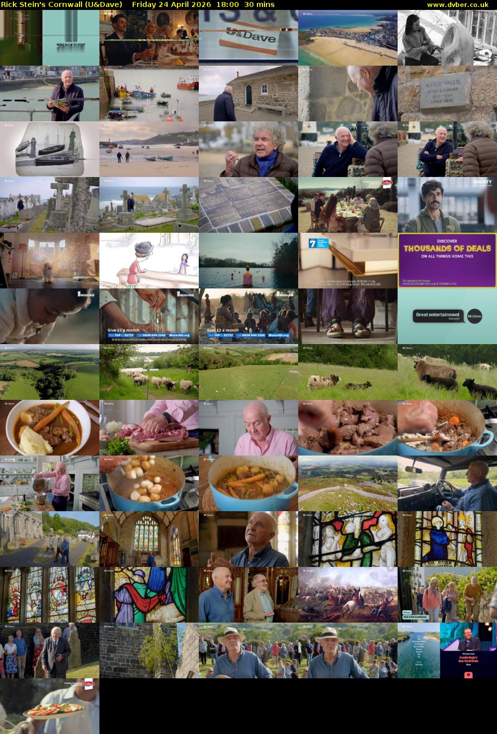 Rick Stein's Cornwall (U&Dave) Friday 24 April 2026 18:00 - 18:30