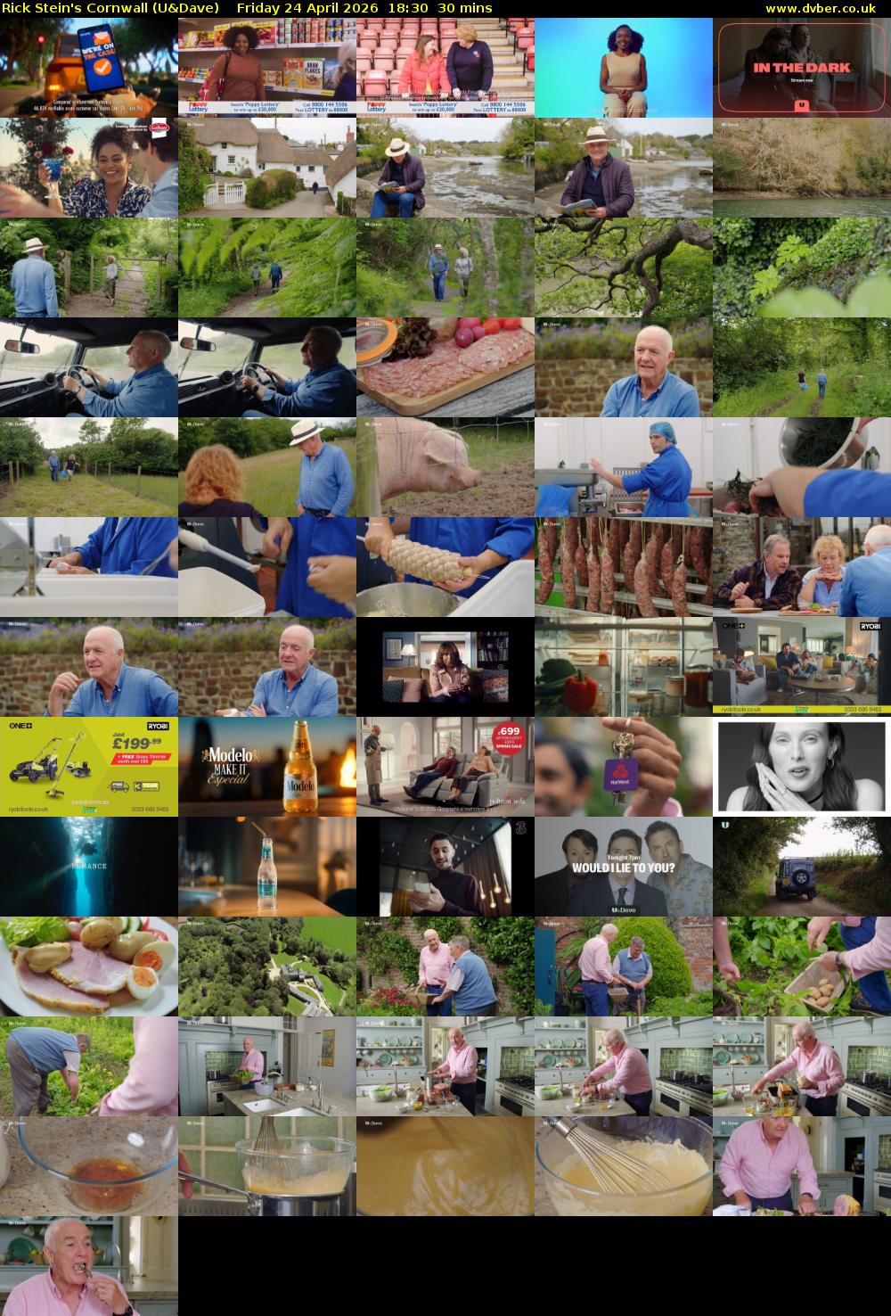 Rick Stein's Cornwall (U&Dave) Friday 24 April 2026 18:30 - 19:00