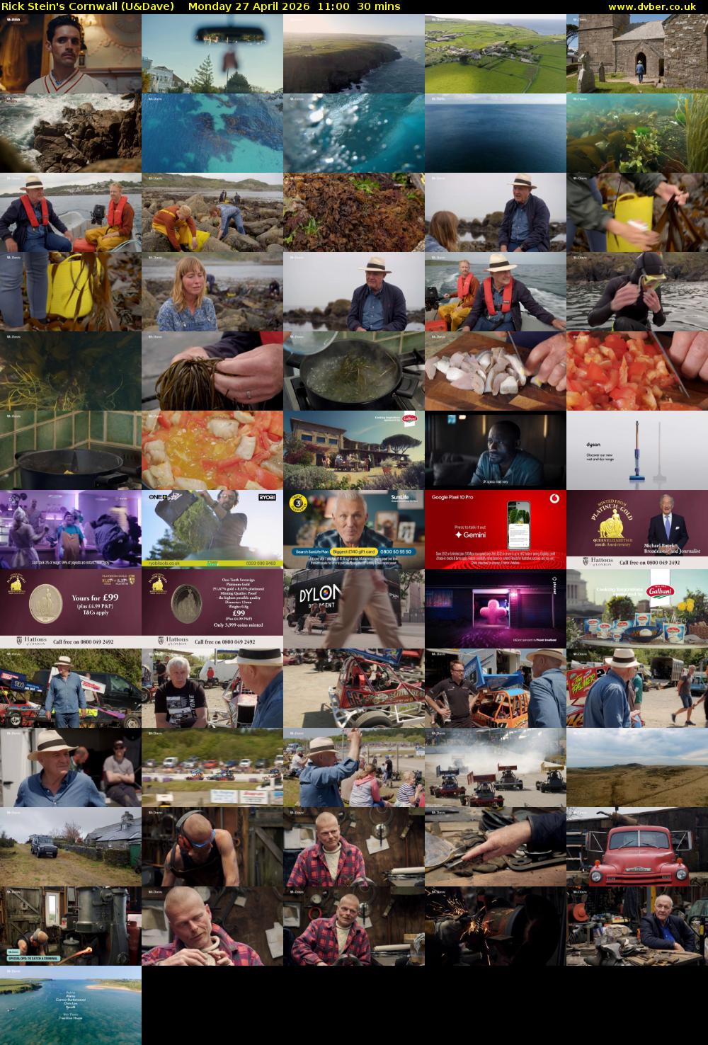 Rick Stein's Cornwall (U&Dave) Monday 27 April 2026 11:00 - 11:30