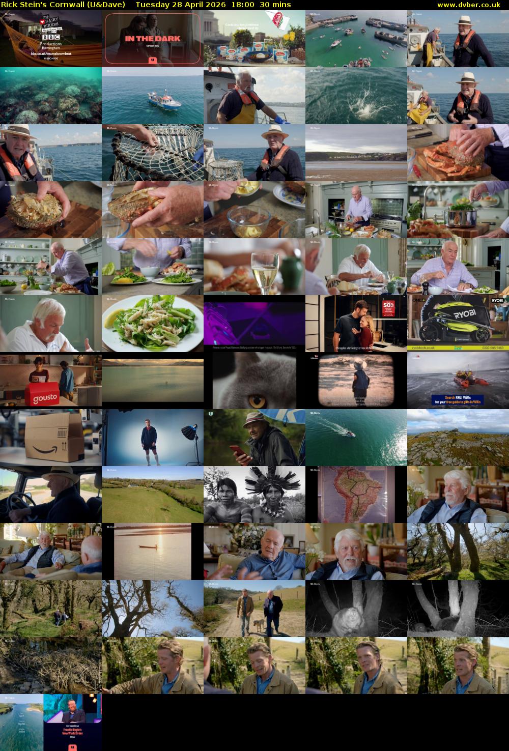 Rick Stein's Cornwall (U&Dave) Tuesday 28 April 2026 18:00 - 18:30