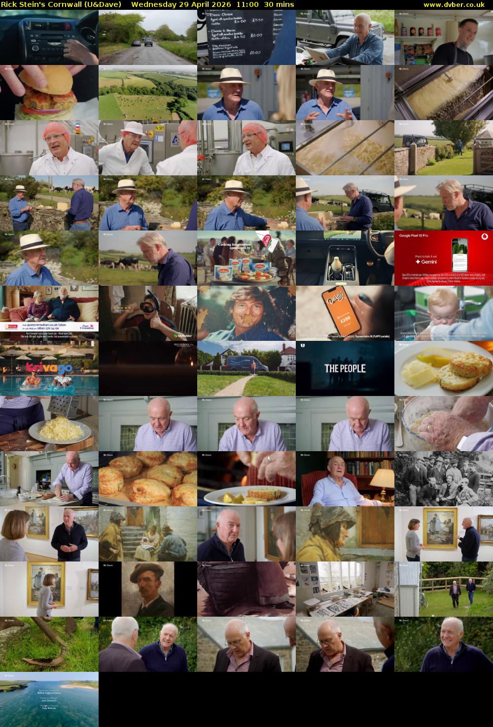 Rick Stein's Cornwall (U&Dave) Wednesday 29 April 2026 11:00 - 11:30