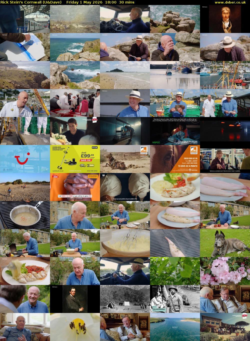 Rick Stein's Cornwall (U&Dave) Friday 1 May 2026 18:00 - 18:30