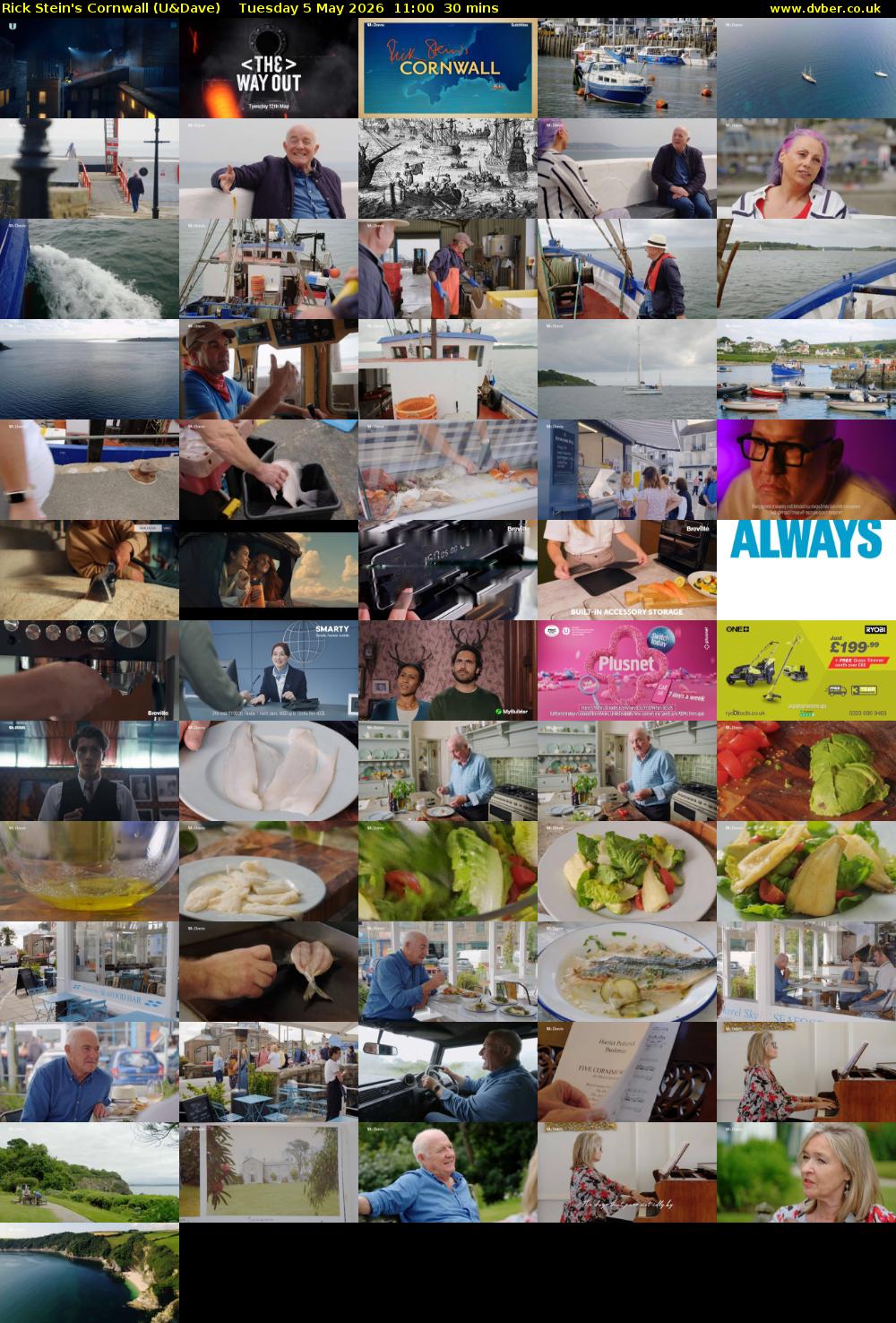 Rick Stein's Cornwall (U&Dave) Tuesday 5 May 2026 11:00 - 11:30