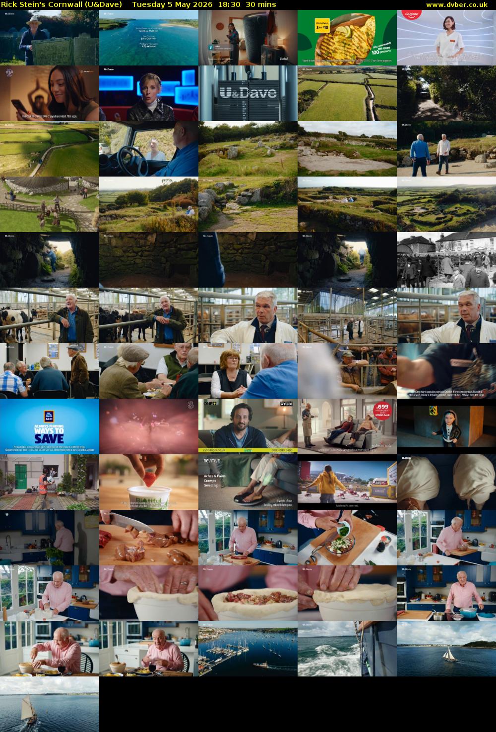 Rick Stein's Cornwall (U&Dave) Tuesday 5 May 2026 18:30 - 19:00