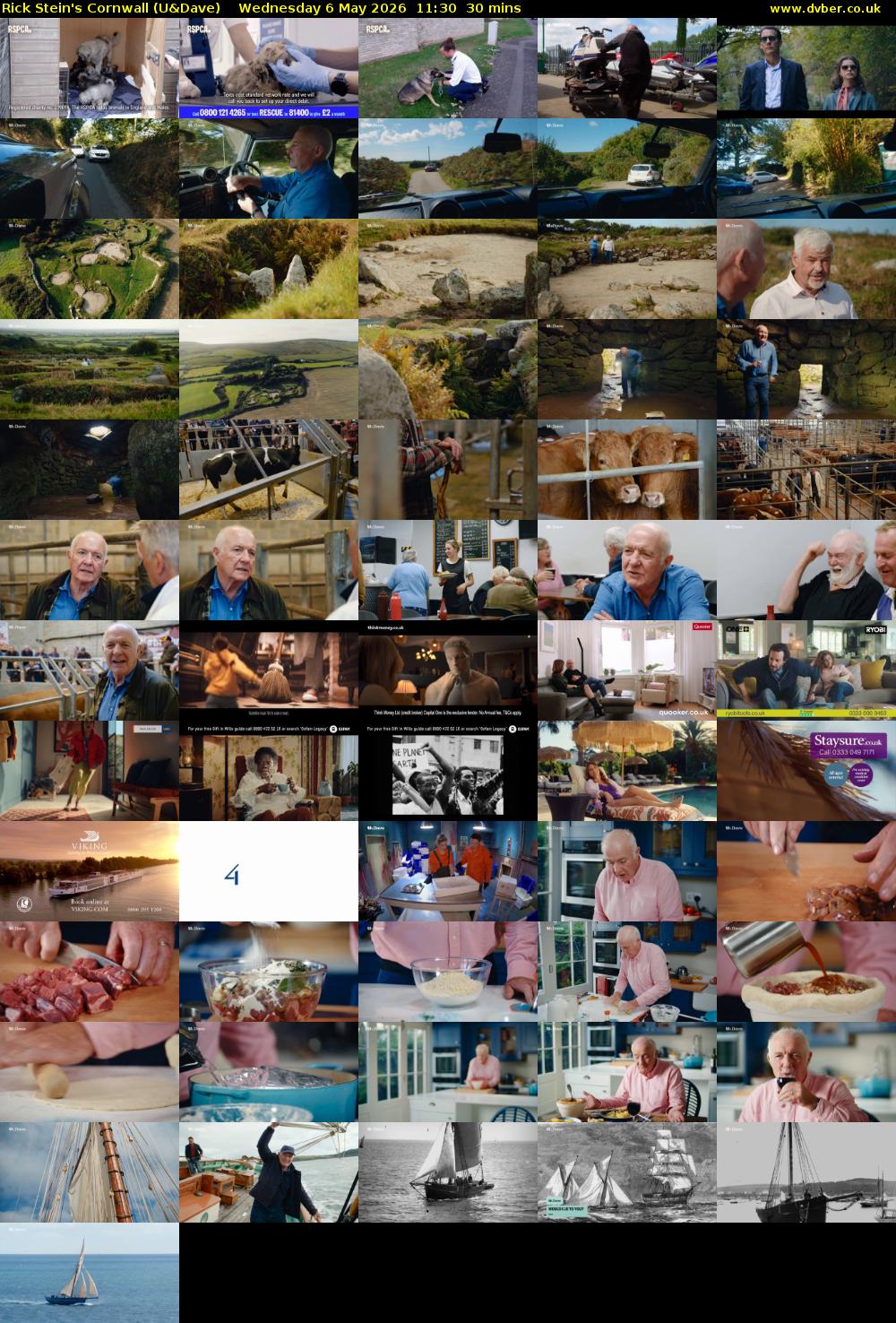 Rick Stein's Cornwall (U&Dave) Wednesday 6 May 2026 11:30 - 12:00