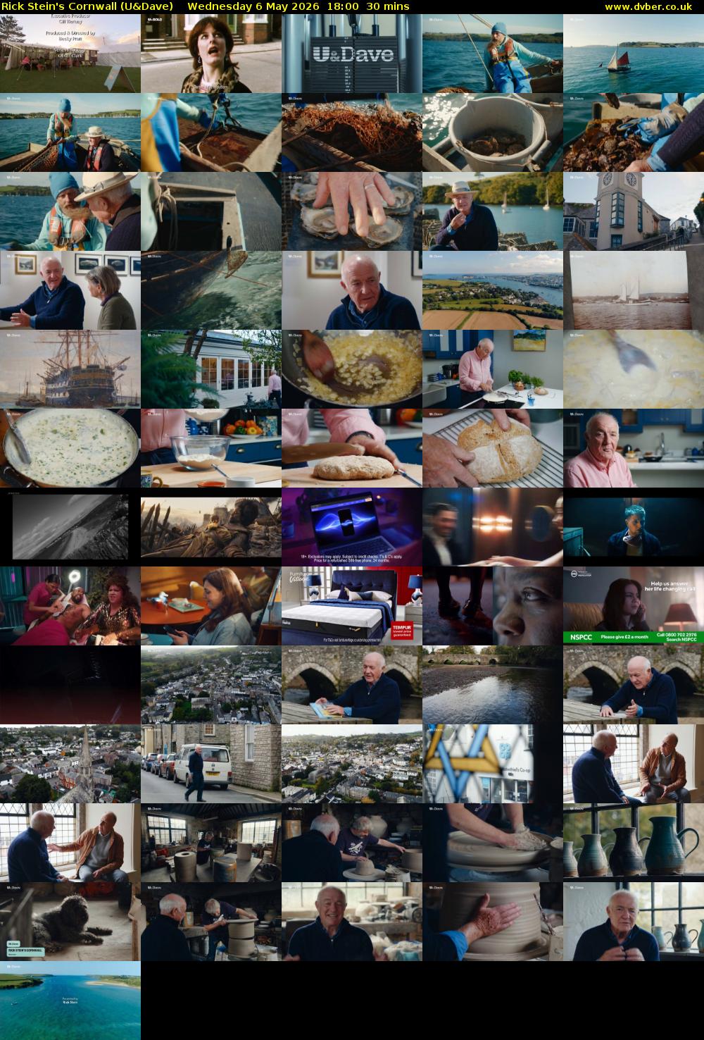 Rick Stein's Cornwall (U&Dave) Wednesday 6 May 2026 18:00 - 18:30