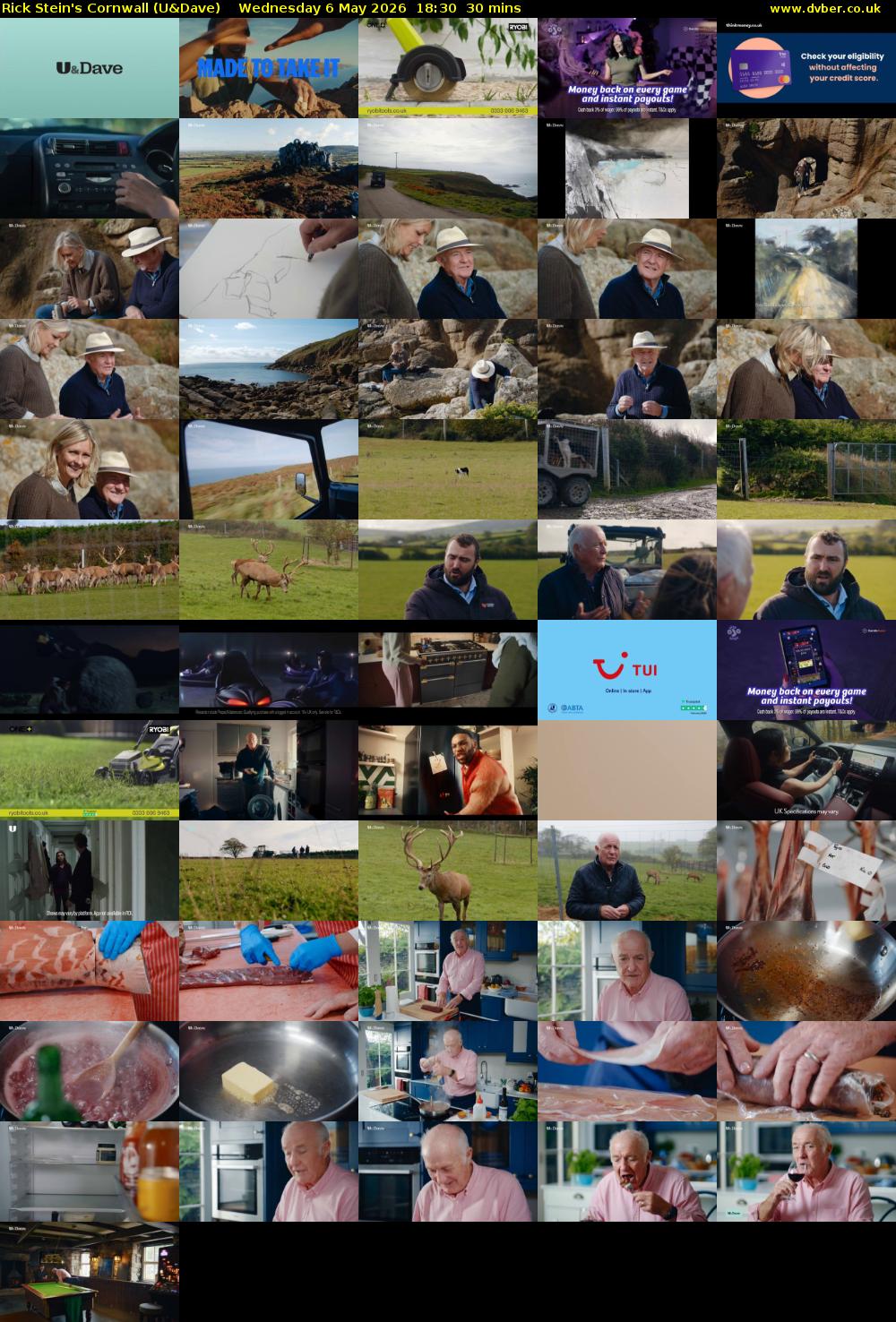 Rick Stein's Cornwall (U&Dave) Wednesday 6 May 2026 18:30 - 19:00