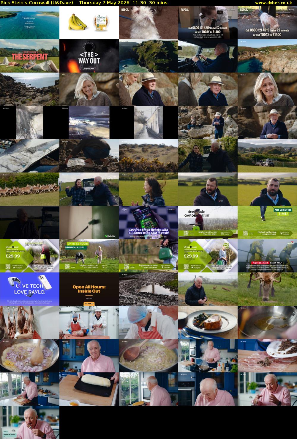 Rick Stein's Cornwall (U&Dave) Thursday 7 May 2026 11:30 - 12:00