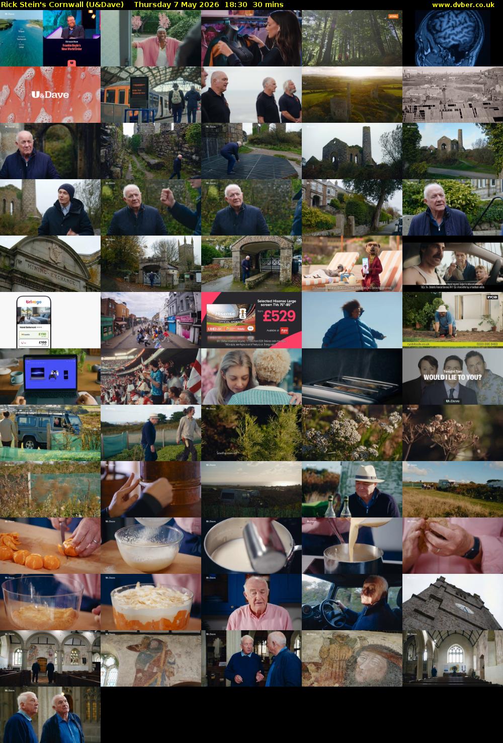 Rick Stein's Cornwall (U&Dave) Thursday 7 May 2026 18:30 - 19:00