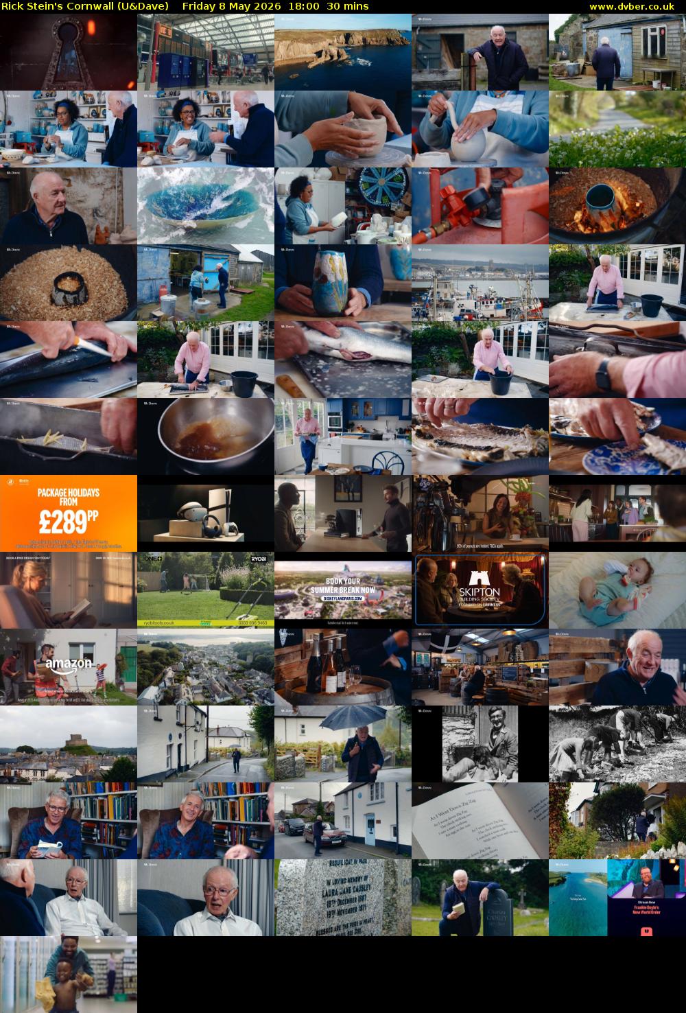 Rick Stein's Cornwall (U&Dave) Friday 8 May 2026 18:00 - 18:30