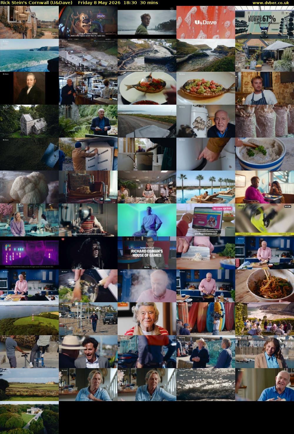 Rick Stein's Cornwall (U&Dave) Friday 8 May 2026 18:30 - 19:00