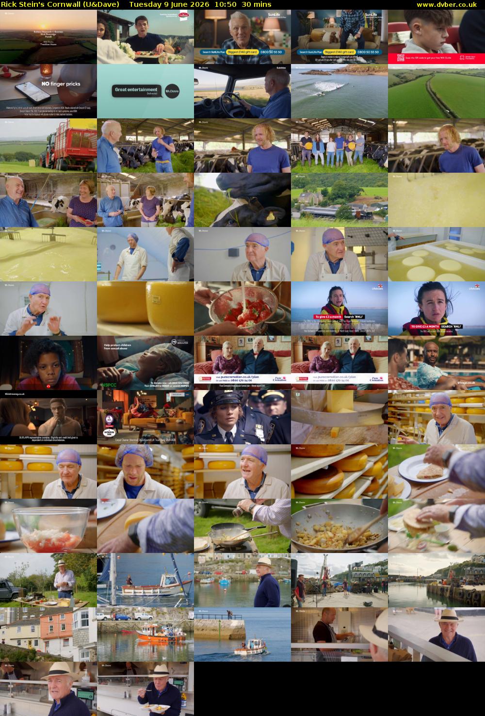 Rick Stein's Cornwall (U&Dave) Tuesday 9 June 2026 10:50 - 11:20