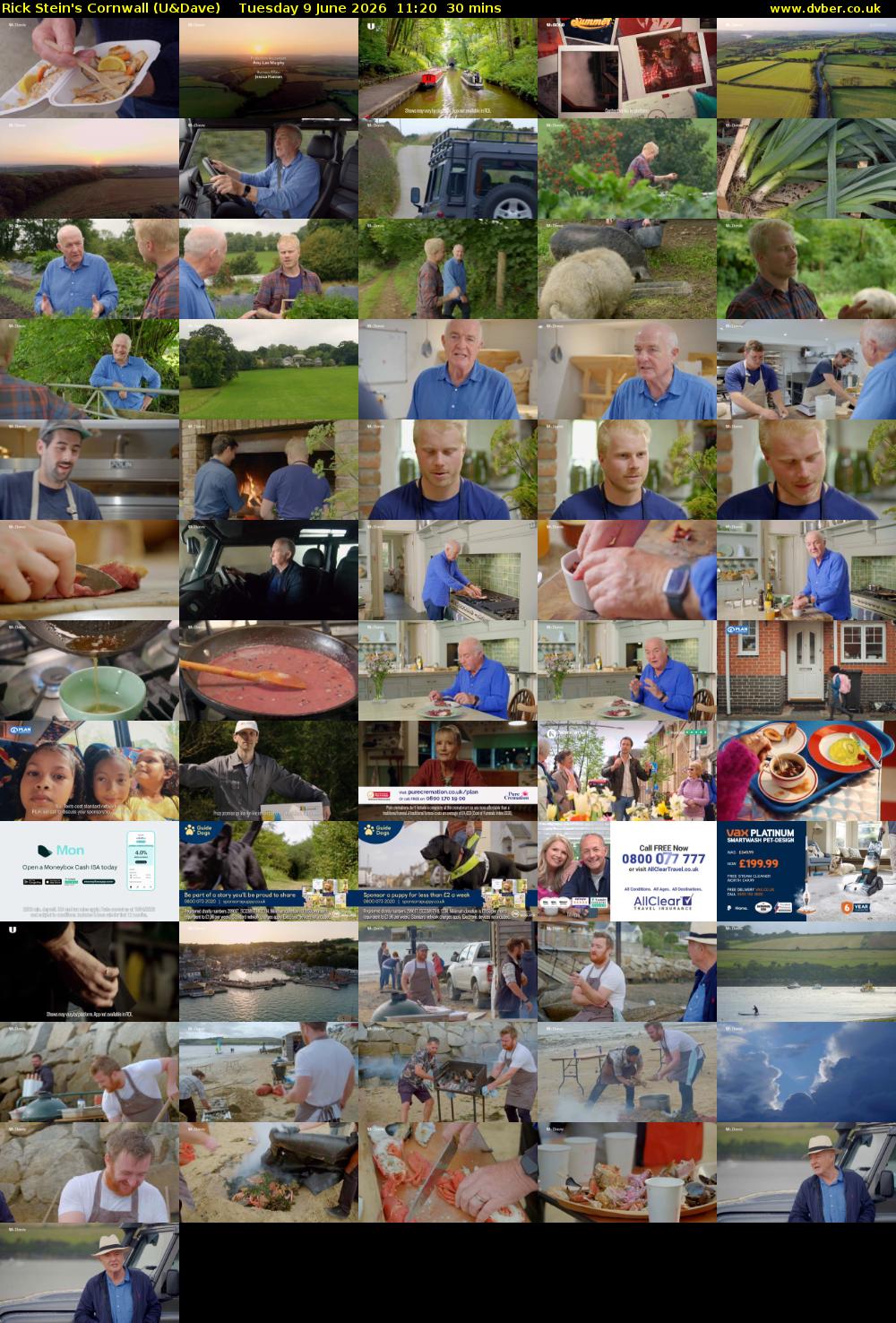 Rick Stein's Cornwall (U&Dave) Tuesday 9 June 2026 11:20 - 11:50