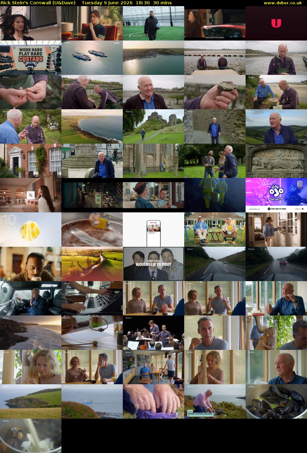 Rick Stein's Cornwall (U&Dave) Tuesday 9 June 2026 18:30 - 19:00