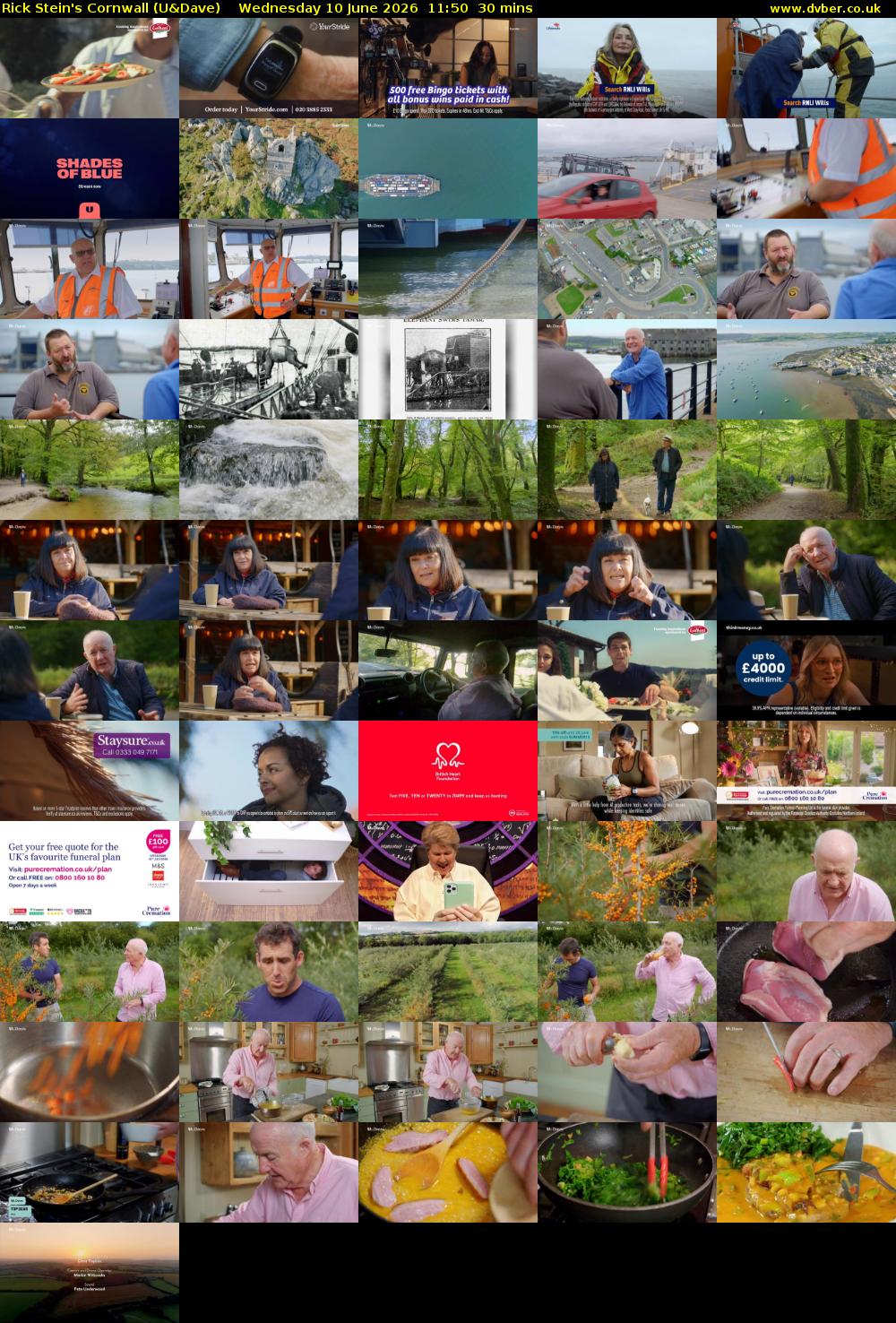 Rick Stein's Cornwall (U&Dave) Wednesday 10 June 2026 11:50 - 12:20