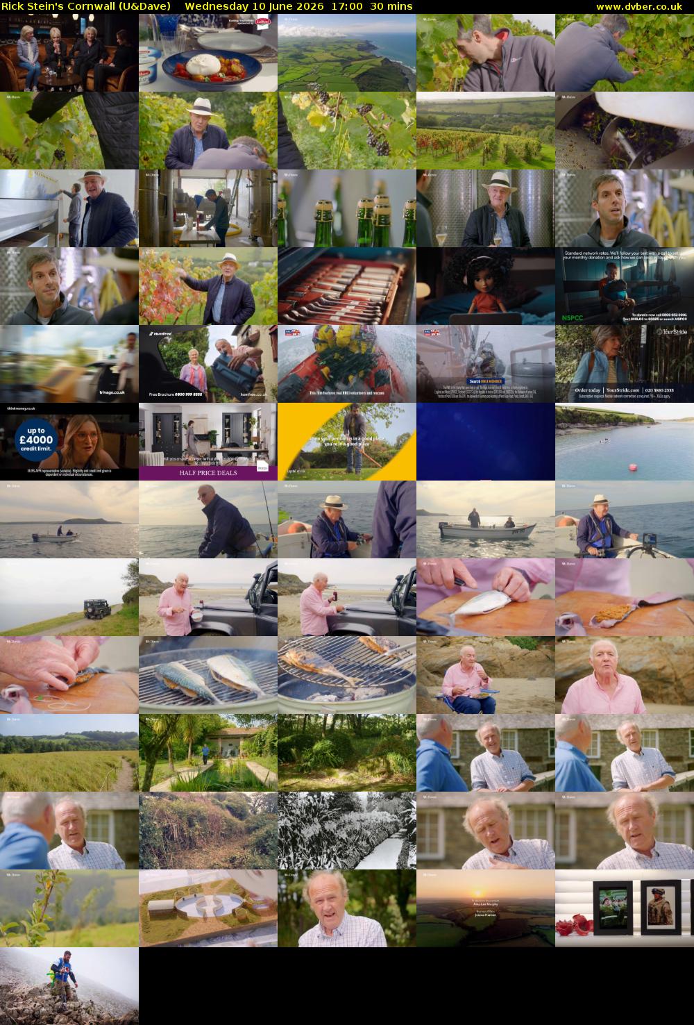 Rick Stein's Cornwall (U&Dave) Wednesday 10 June 2026 17:00 - 17:30
