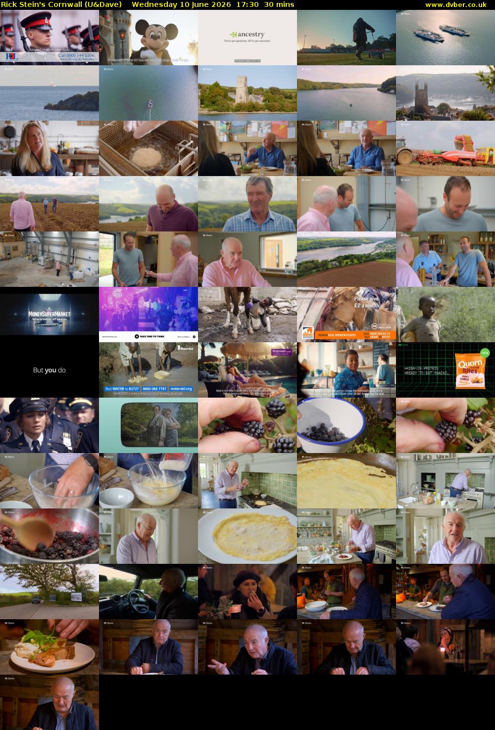 Rick Stein's Cornwall (U&Dave) Wednesday 10 June 2026 17:30 - 18:00