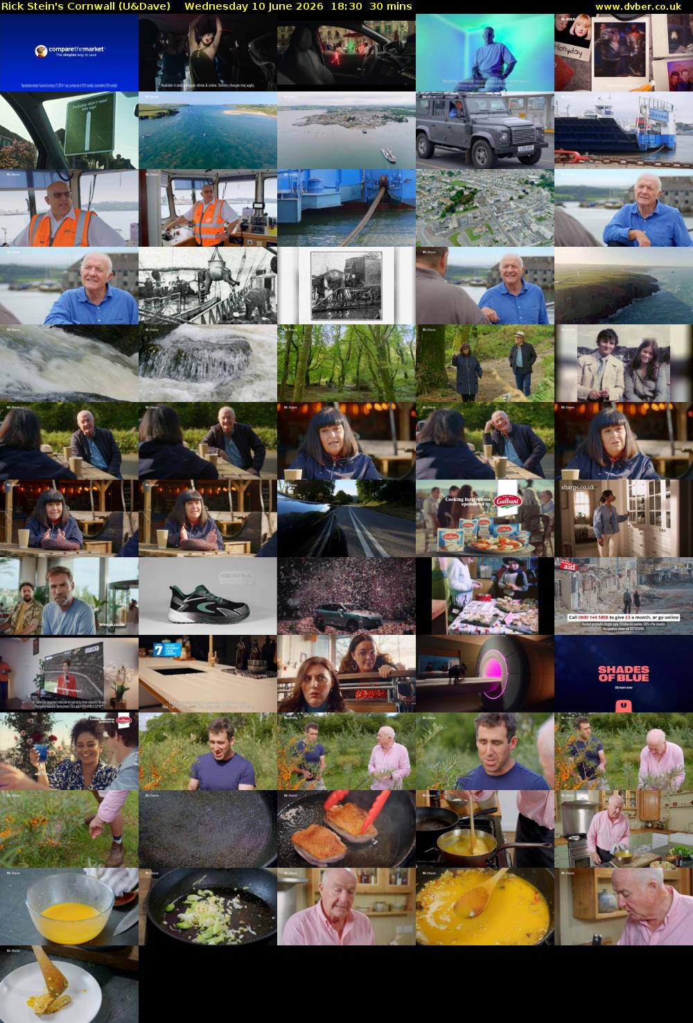 Rick Stein's Cornwall (U&Dave) Wednesday 10 June 2026 18:30 - 19:00