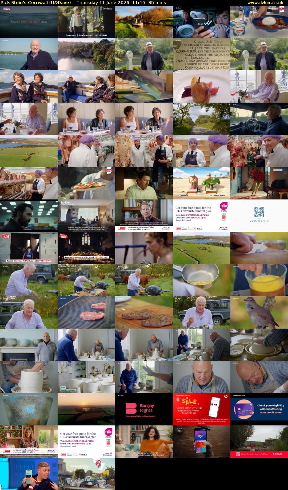 Rick Stein's Cornwall (U&Dave) Thursday 11 June 2026 11:15 - 11:50