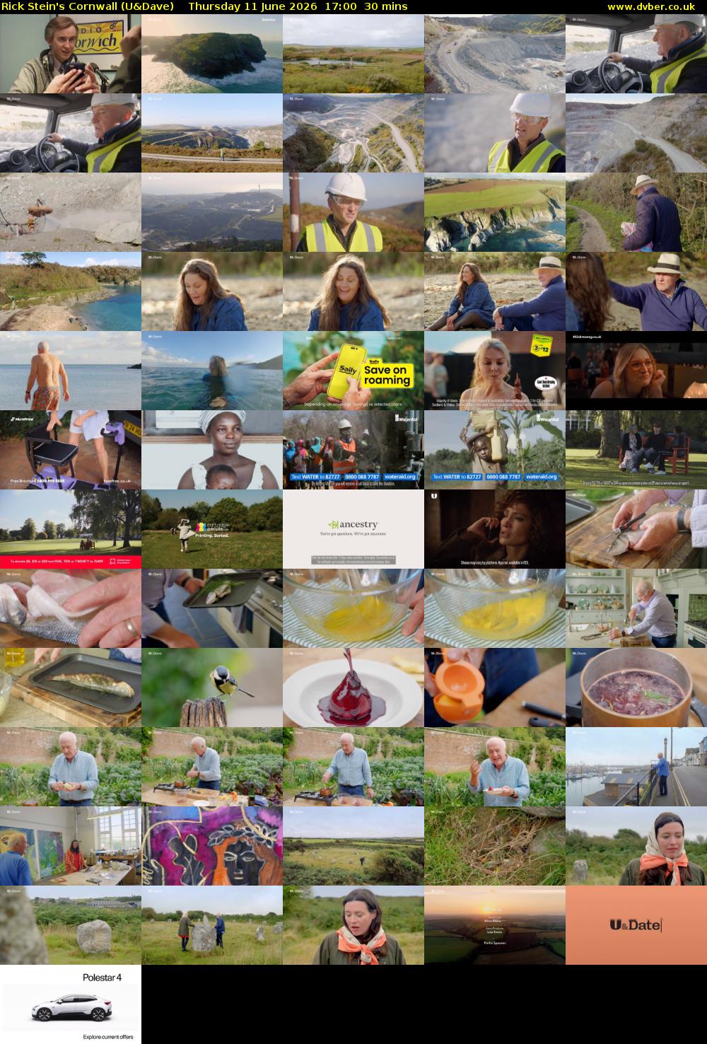 Rick Stein's Cornwall (U&Dave) Thursday 11 June 2026 17:00 - 17:30
