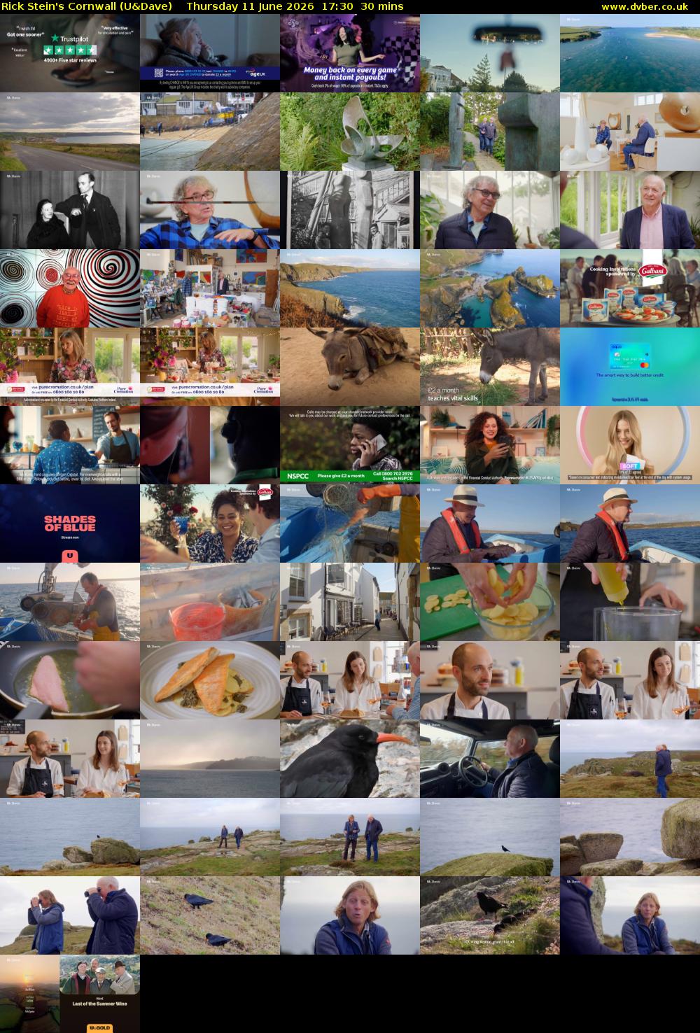 Rick Stein's Cornwall (U&Dave) Thursday 11 June 2026 17:30 - 18:00