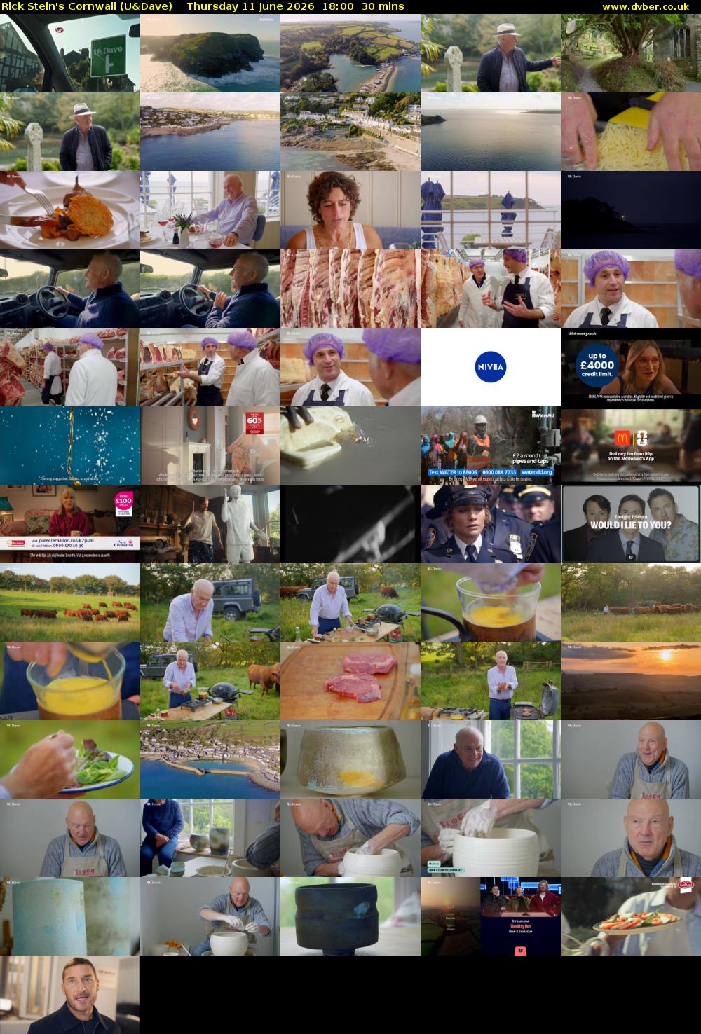 Rick Stein's Cornwall (U&Dave) Thursday 11 June 2026 18:00 - 18:30
