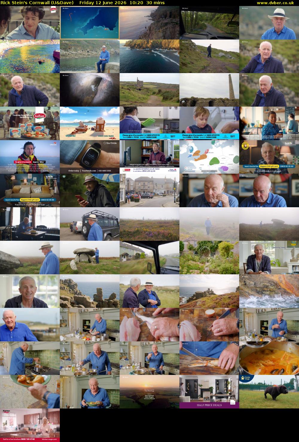 Rick Stein's Cornwall (U&Dave) Friday 12 June 2026 10:20 - 10:50