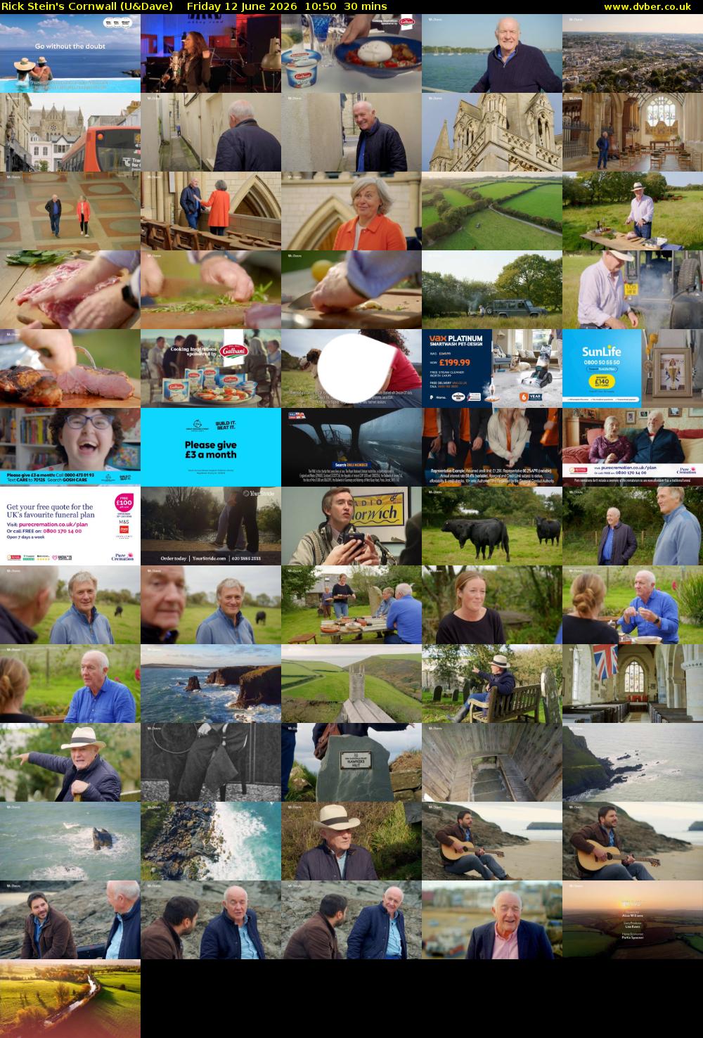 Rick Stein's Cornwall (U&Dave) Friday 12 June 2026 10:50 - 11:20