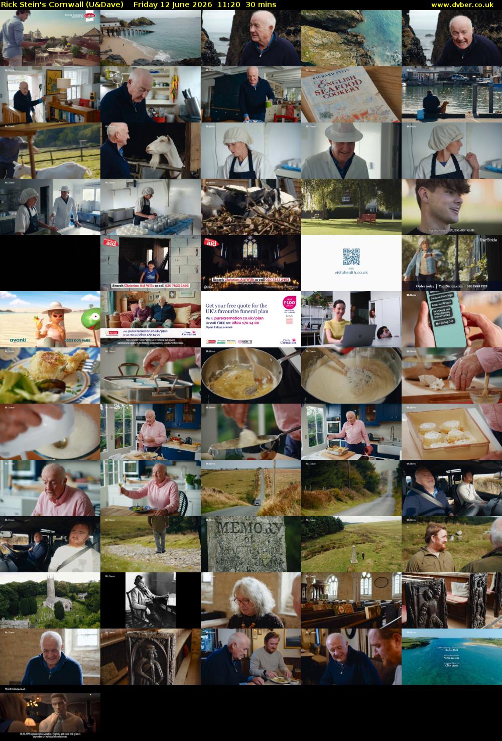 Rick Stein's Cornwall (U&Dave) Friday 12 June 2026 11:20 - 11:50