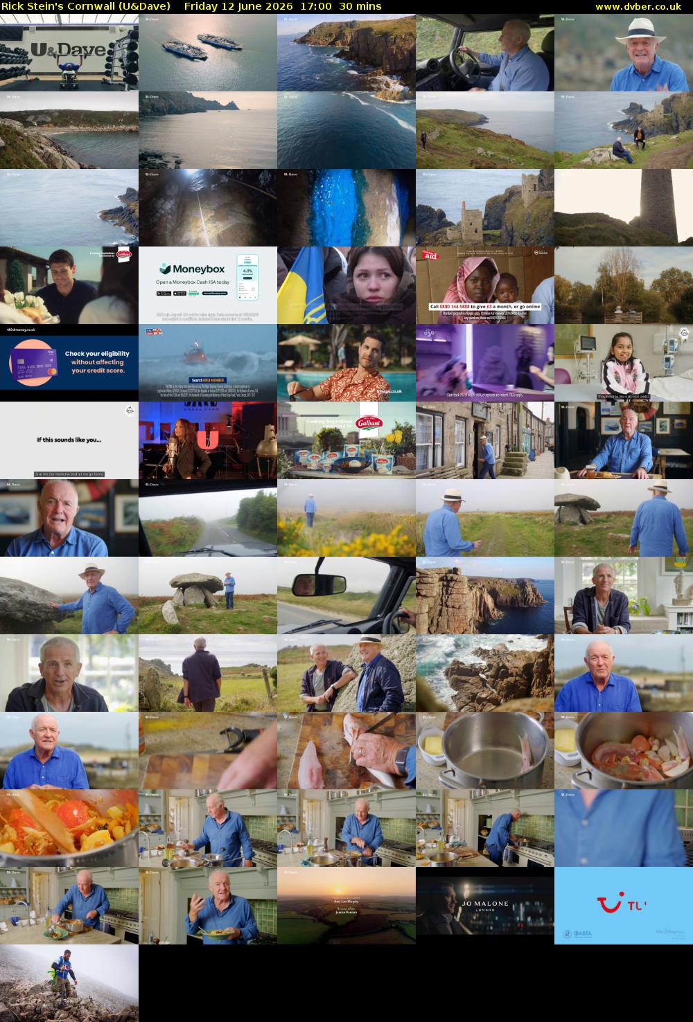 Rick Stein's Cornwall (U&Dave) Friday 12 June 2026 17:00 - 17:30