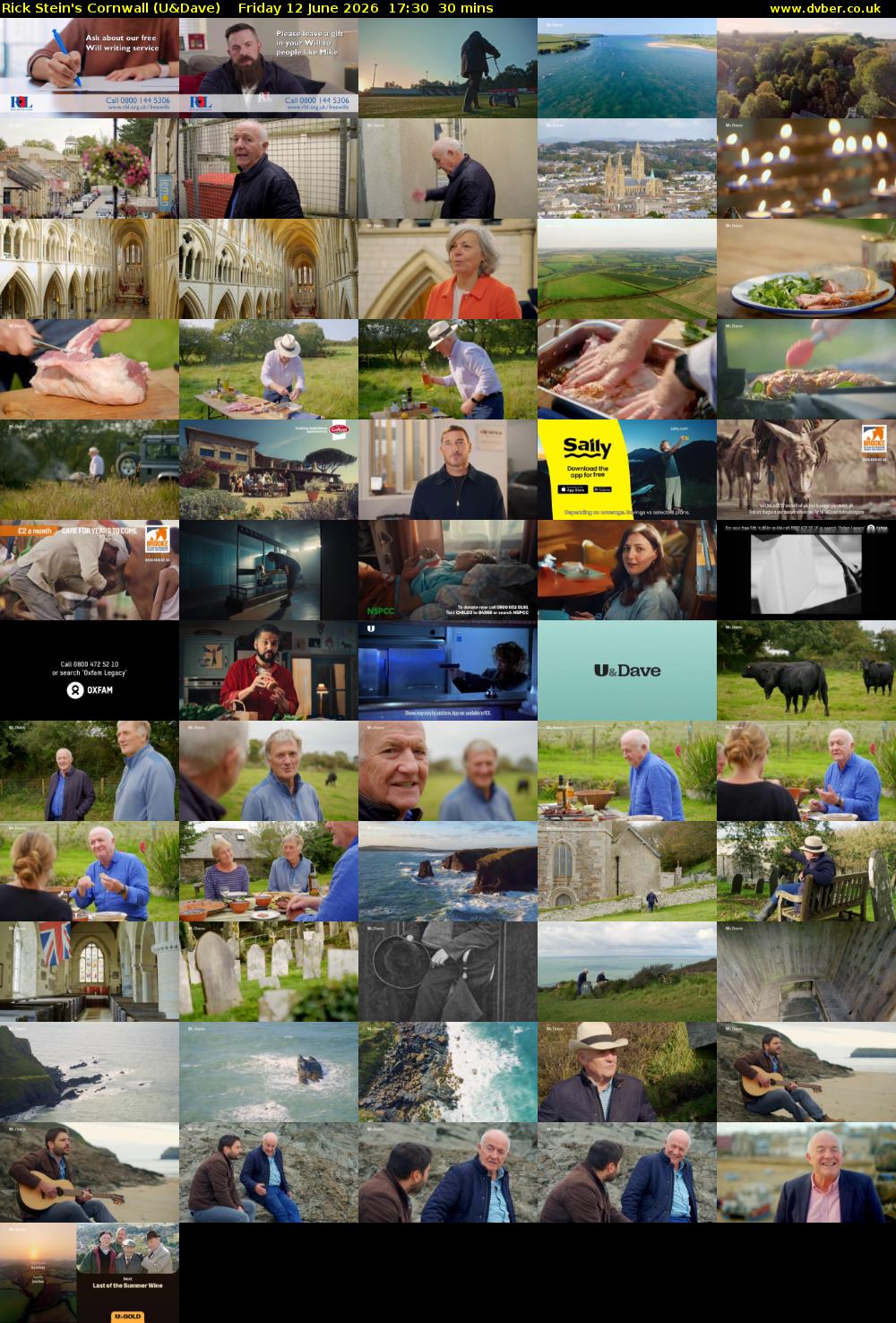 Rick Stein's Cornwall (U&Dave) Friday 12 June 2026 17:30 - 18:00
