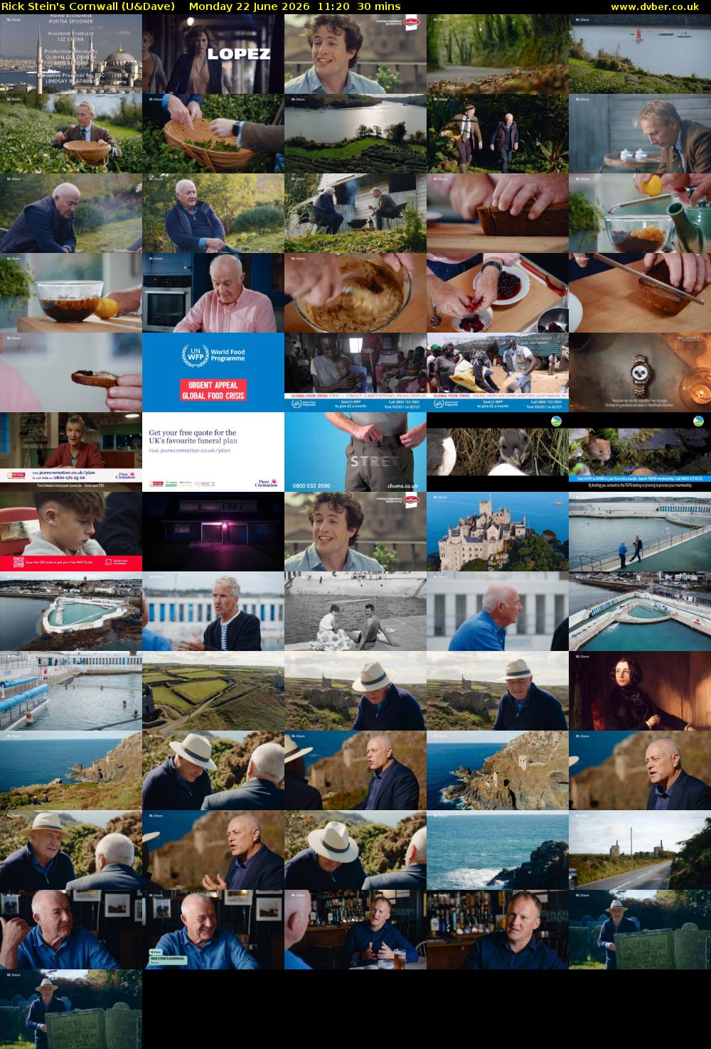 Rick Stein's Cornwall (U&Dave) Monday 22 June 2026 11:20 - 11:50