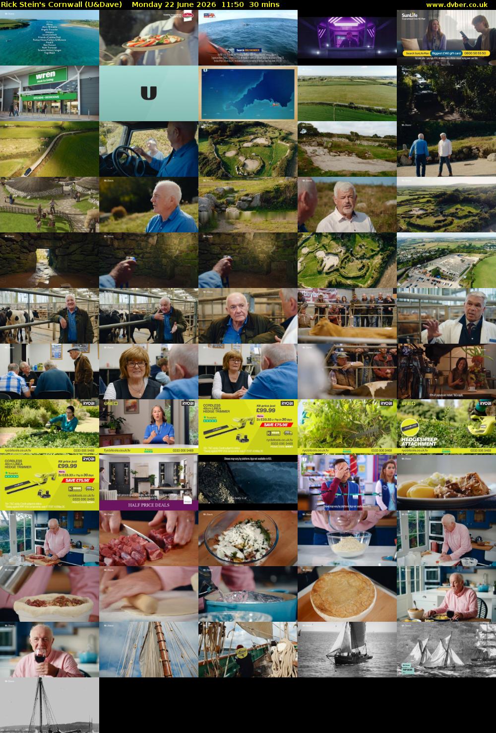 Rick Stein's Cornwall (U&Dave) Monday 22 June 2026 11:50 - 12:20