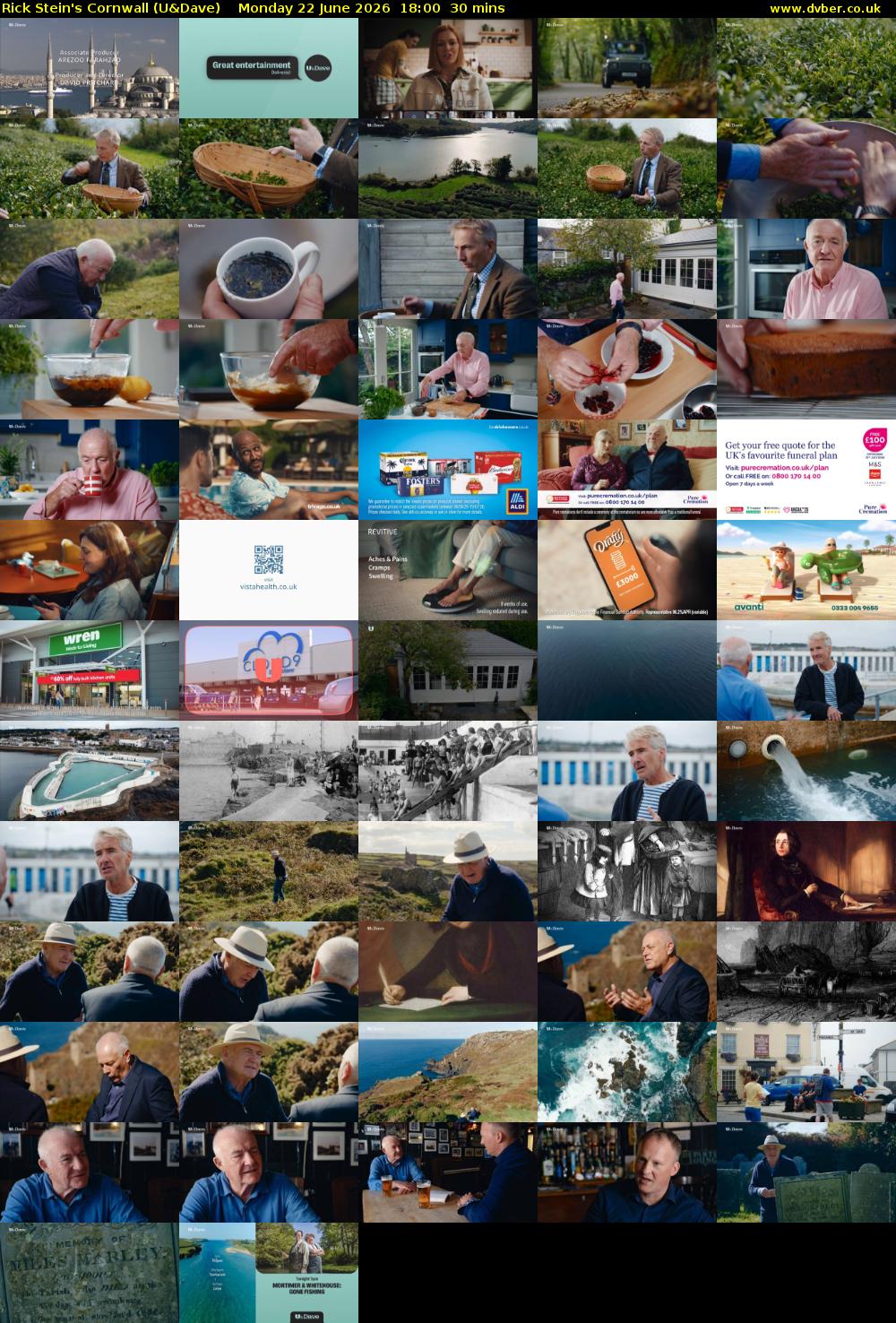 Rick Stein's Cornwall (U&Dave) Monday 22 June 2026 18:00 - 18:30