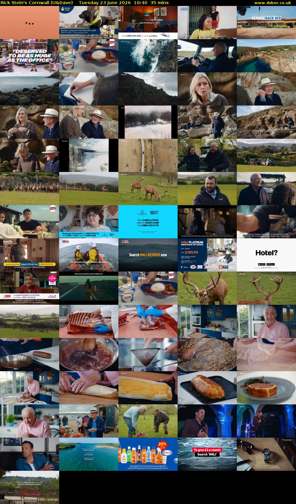 Rick Stein's Cornwall (U&Dave) Tuesday 23 June 2026 10:40 - 11:15