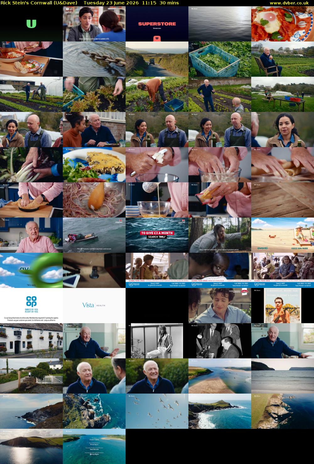 Rick Stein's Cornwall (U&Dave) Tuesday 23 June 2026 11:15 - 11:45