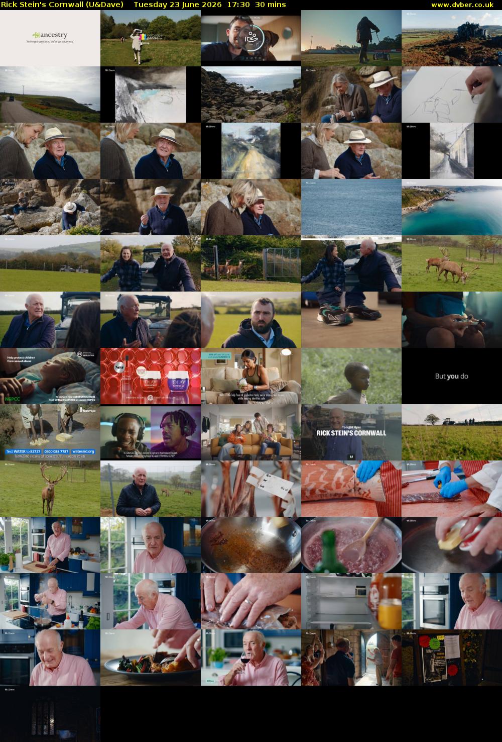 Rick Stein's Cornwall (U&Dave) Tuesday 23 June 2026 17:30 - 18:00