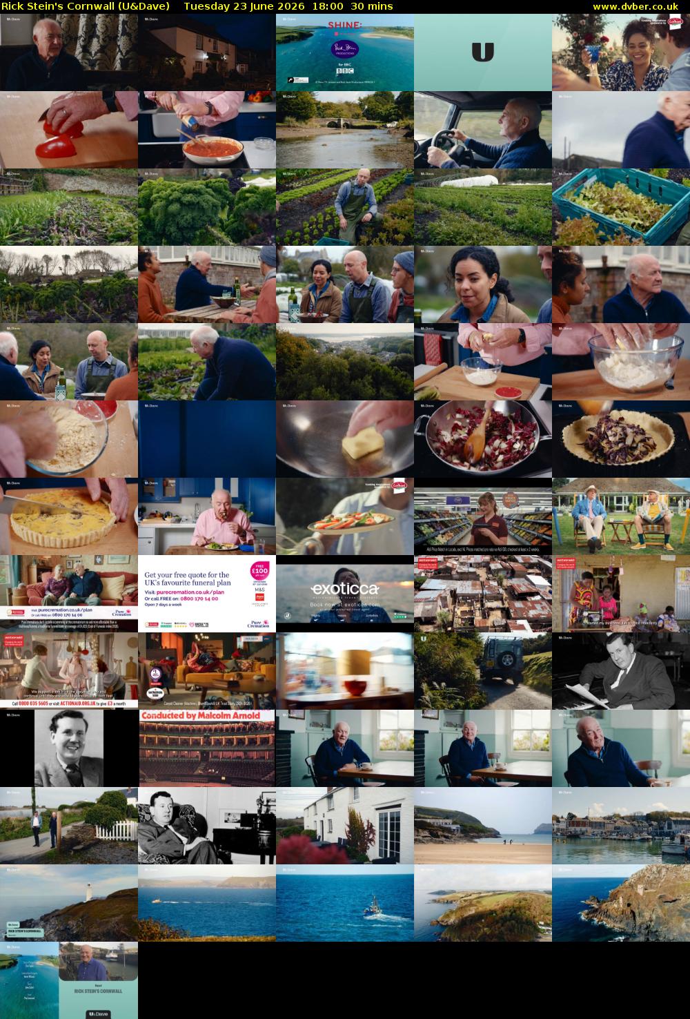 Rick Stein's Cornwall (U&Dave) Tuesday 23 June 2026 18:00 - 18:30