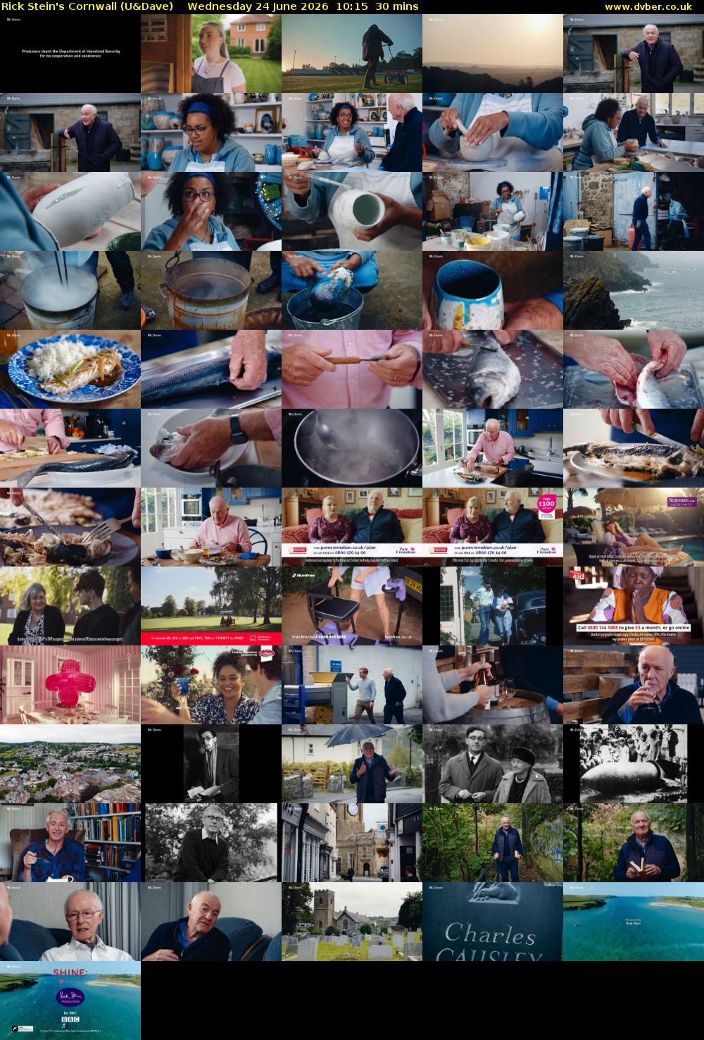 Rick Stein's Cornwall (U&Dave) Wednesday 24 June 2026 10:15 - 10:45