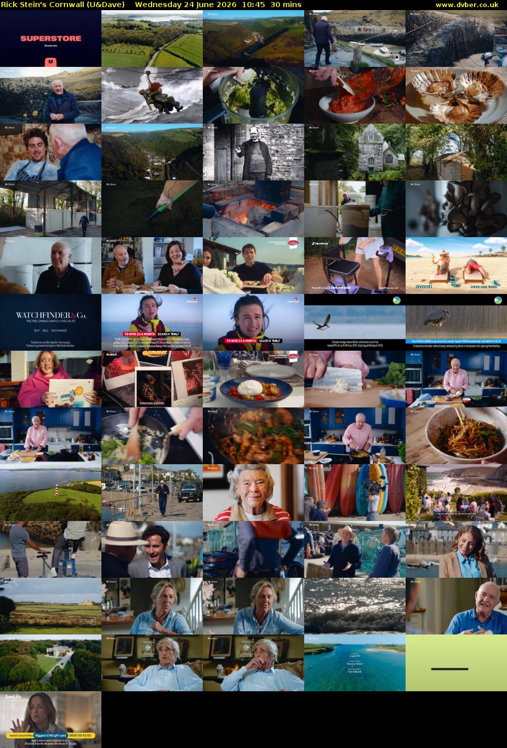 Rick Stein's Cornwall (U&Dave) Wednesday 24 June 2026 10:45 - 11:15